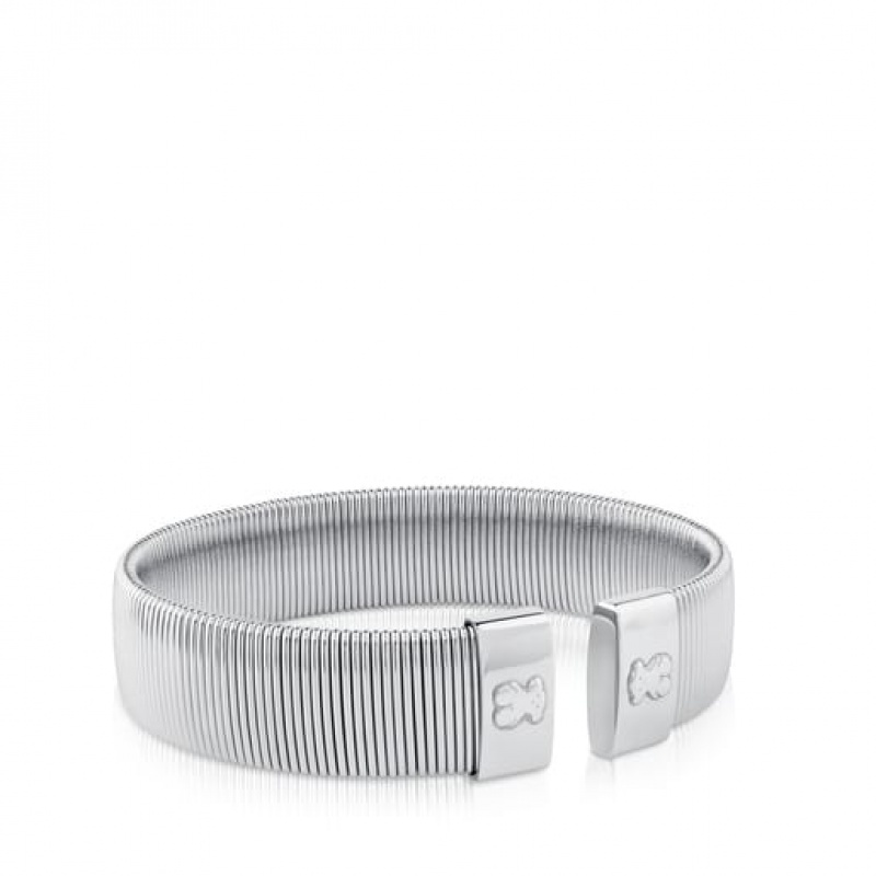Tous Steel Bear Motif Bulevar Armband Silber | Österreich-UXGLDP691