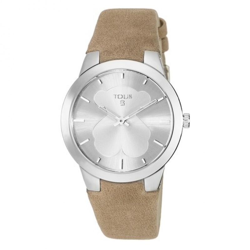Tous Steel B-face With Camel Leder Riemen Uhren Silber | Österreich-HEWJXB801