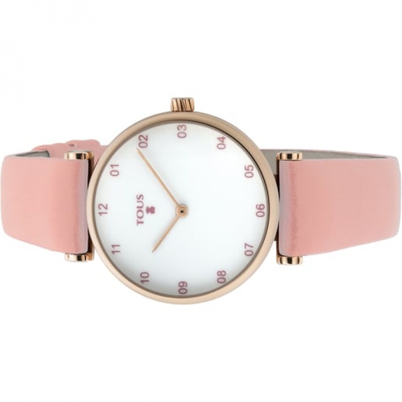 Tous Steel Camille With Leder Riemen Uhren Beige | Österreich-TVALMH073