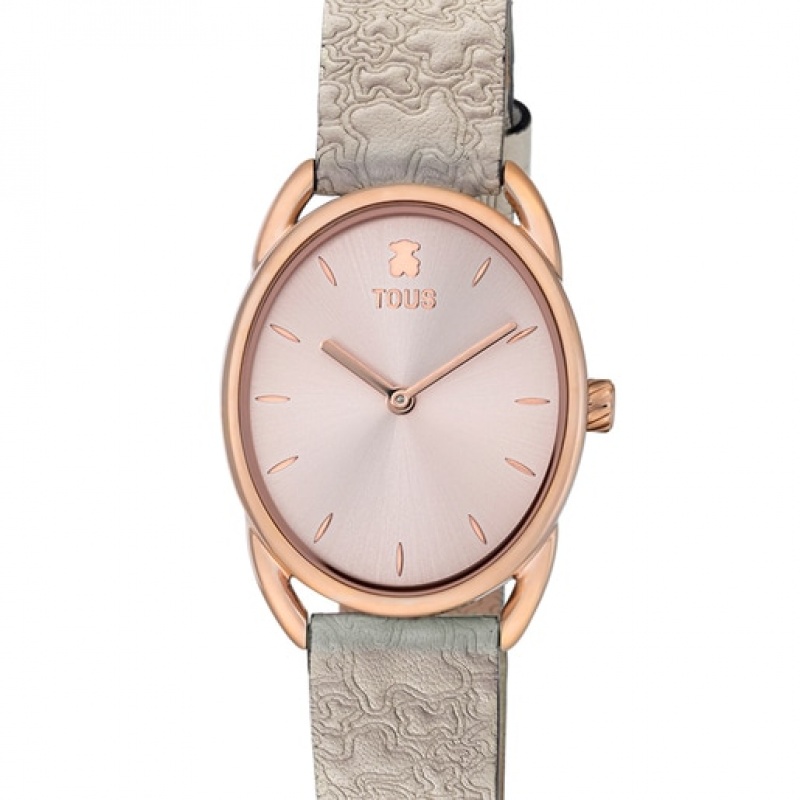 Tous Steel Dai Analogue With Beige Leder Kaos Riemen Uhren Rosa Gold | Österreich-QIUFSV423