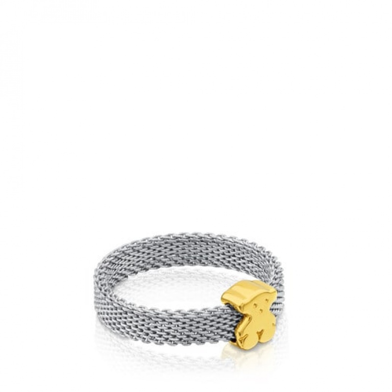 Tous Steel Icon Mesh Ring Silber | Österreich-ZVXRIM319