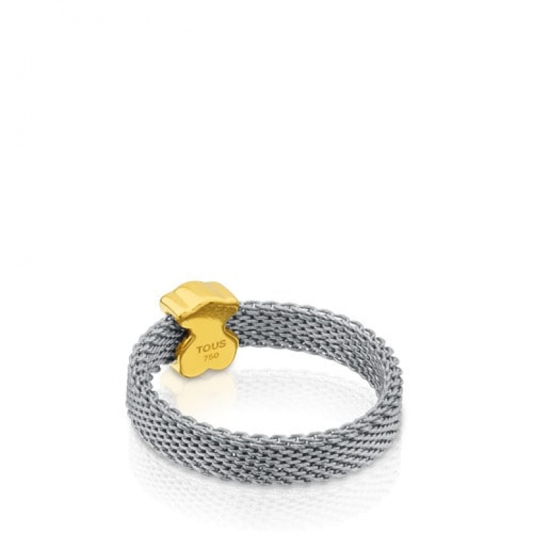 Tous Steel Icon Mesh Ring Silber | Österreich-ZVXRIM319