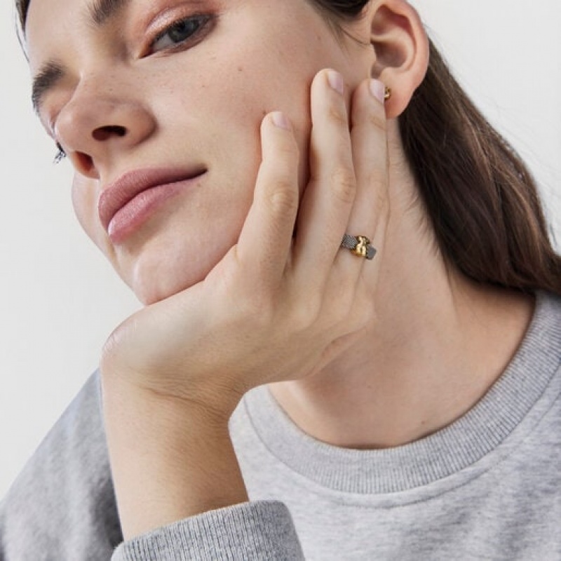 Tous Steel Icon Mesh Ring Silber | Österreich-ZVXRIM319