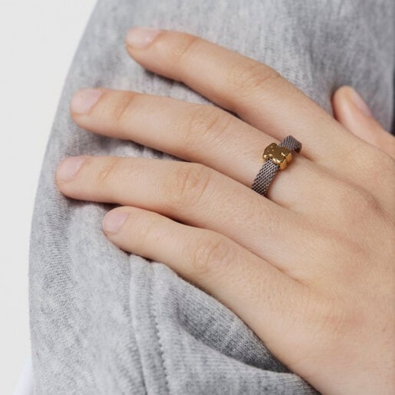 Tous Steel Icon Mesh Ring Silber | Österreich-ZVXRIM319