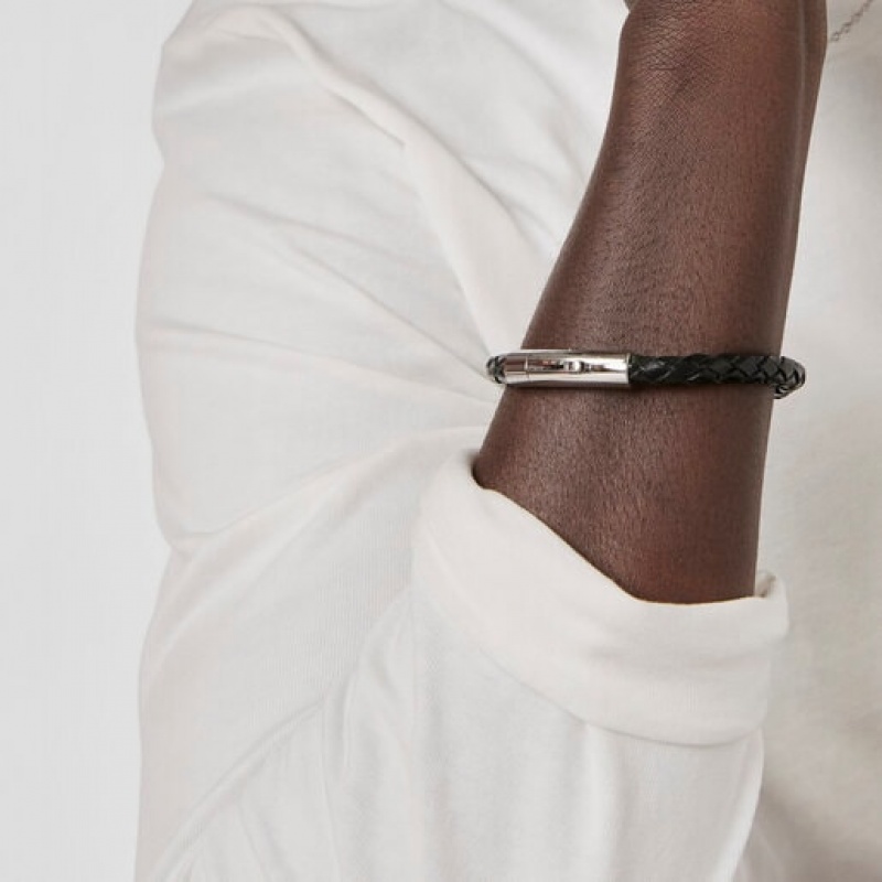 Tous Steel Man Armband Schwarz Silber | Österreich-IYZBUT820