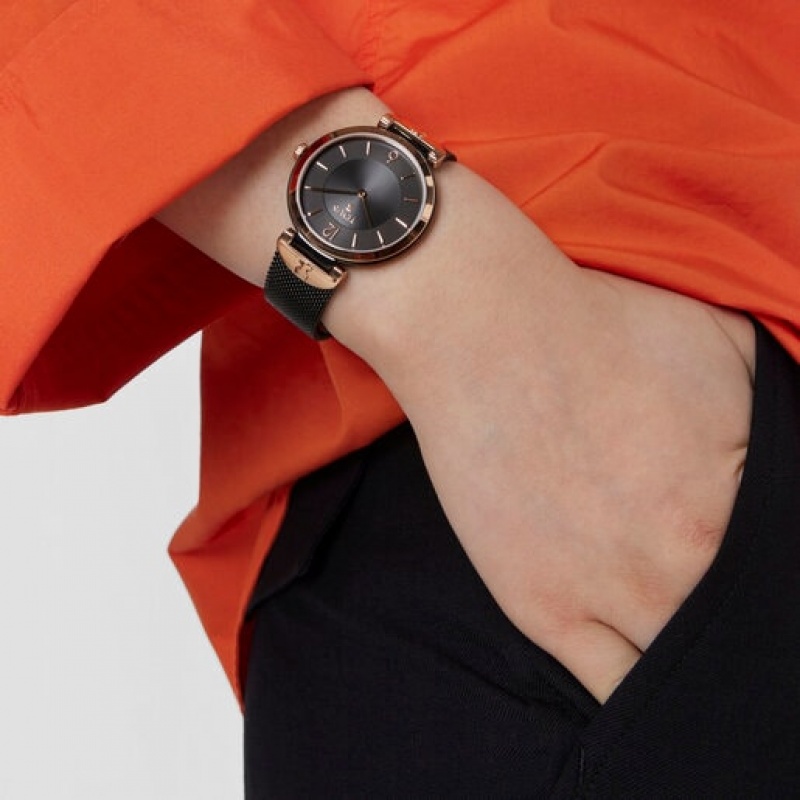 Tous Steel Mesh Uhren Schwarz | Österreich-PNEHYS476