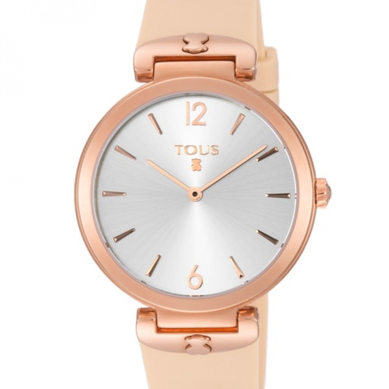 Tous Steel Mesh With Nude Silikon Riemen Uhren Rosa Gold | Österreich-KNFWQJ915