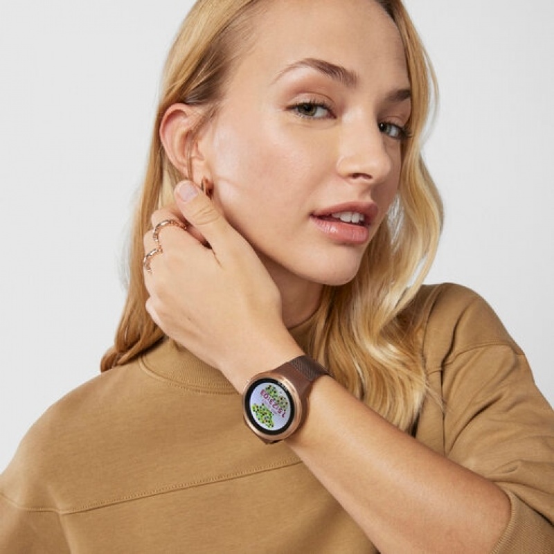 Tous Steel Rond Connect With Mesh Riemen Uhren Braun | Österreich-YJGHUD860
