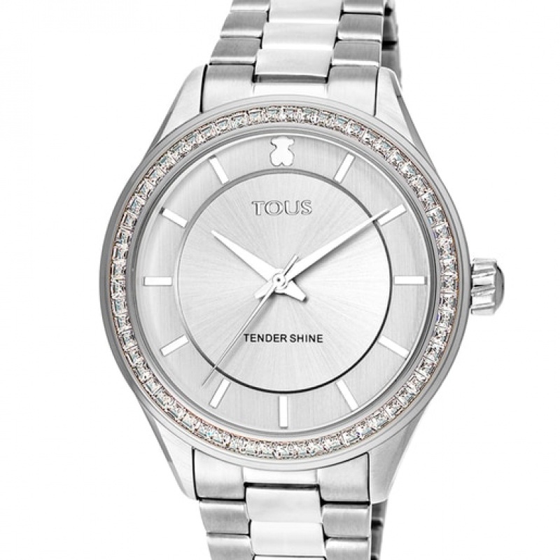 Tous Steel Tender Shine With Cubic Zirconia Uhren Silber | Österreich-TPJFHR367