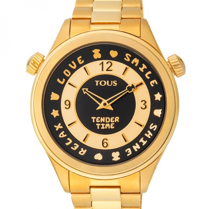 Tous Steel Tender Time With Rotating Bevel Uhren Gold | Österreich-OYGKMH067