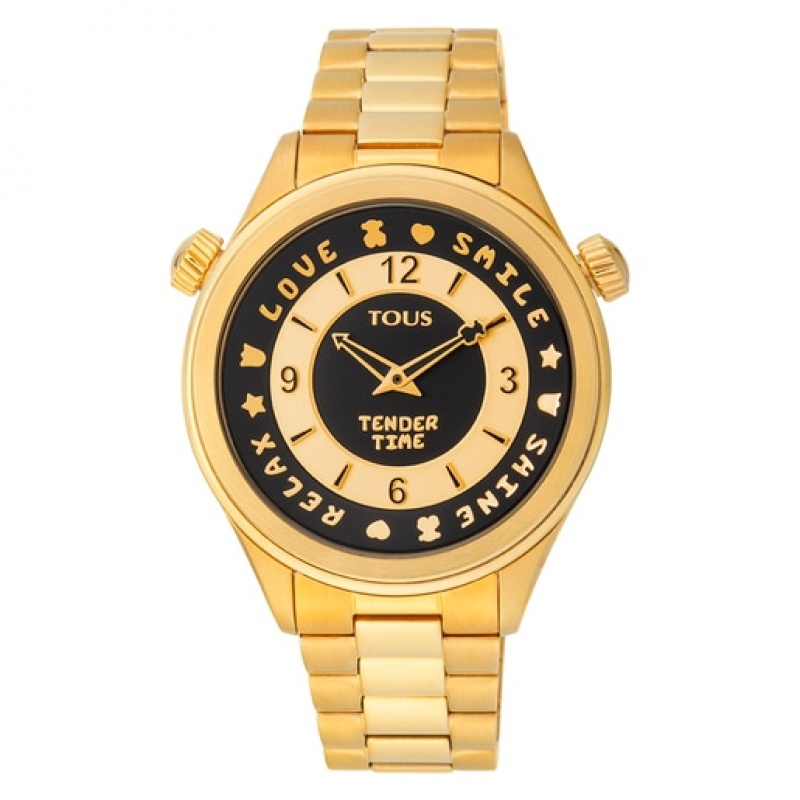 Tous Steel Tender Time With Rotating Bevel Uhren Gold | Österreich-OYGKMH067