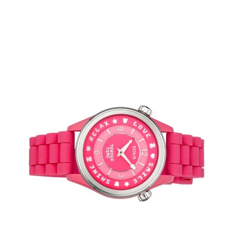 Tous Steel Tender Time With Silikon Riemen Uhren Rosa | Österreich-WOUZAC768