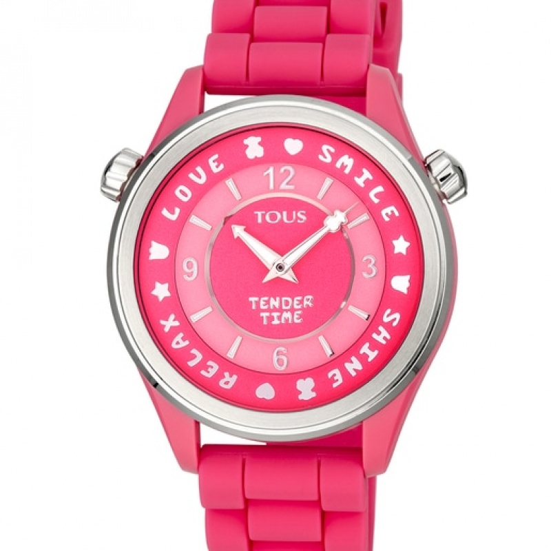 Tous Steel Tender Time With Silikon Riemen Uhren Rosa | Österreich-WOUZAC768