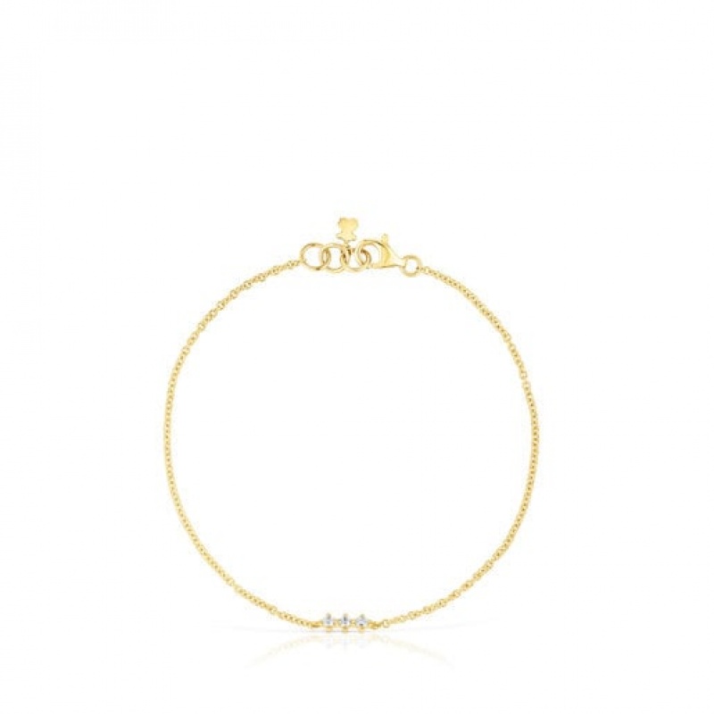 Tous Strip With Diamonds Les Classiques Armband Gold | Österreich-GAQYHD754