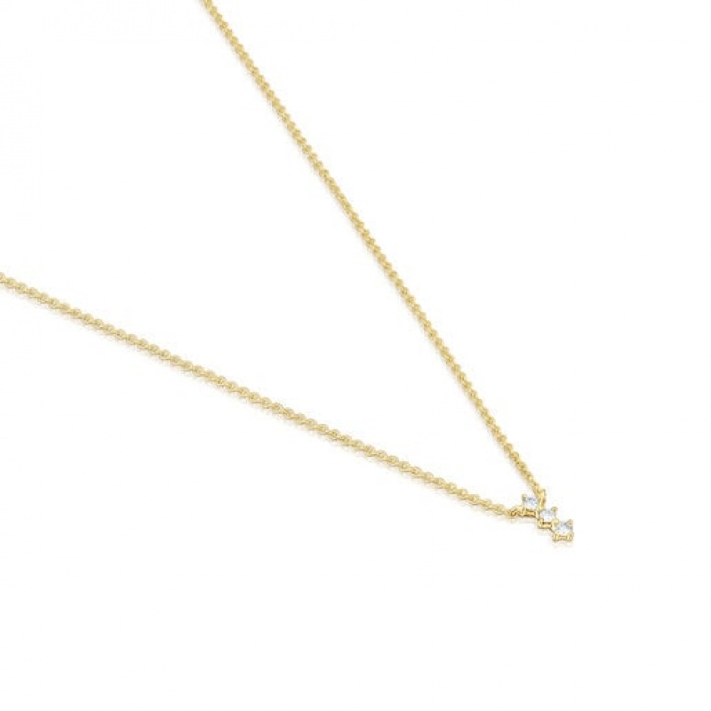 Tous Strip With Diamonds Les Classiques Halskette Gold | Österreich-OWVPSI346