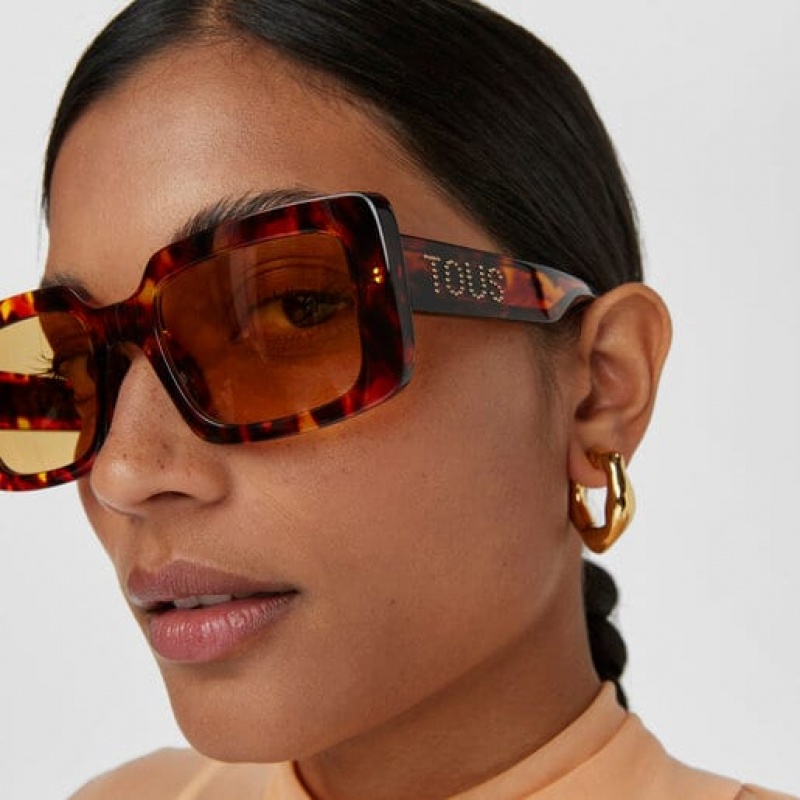 Tous Studs Sonnenbrille Braun | Österreich-LUHFWO296