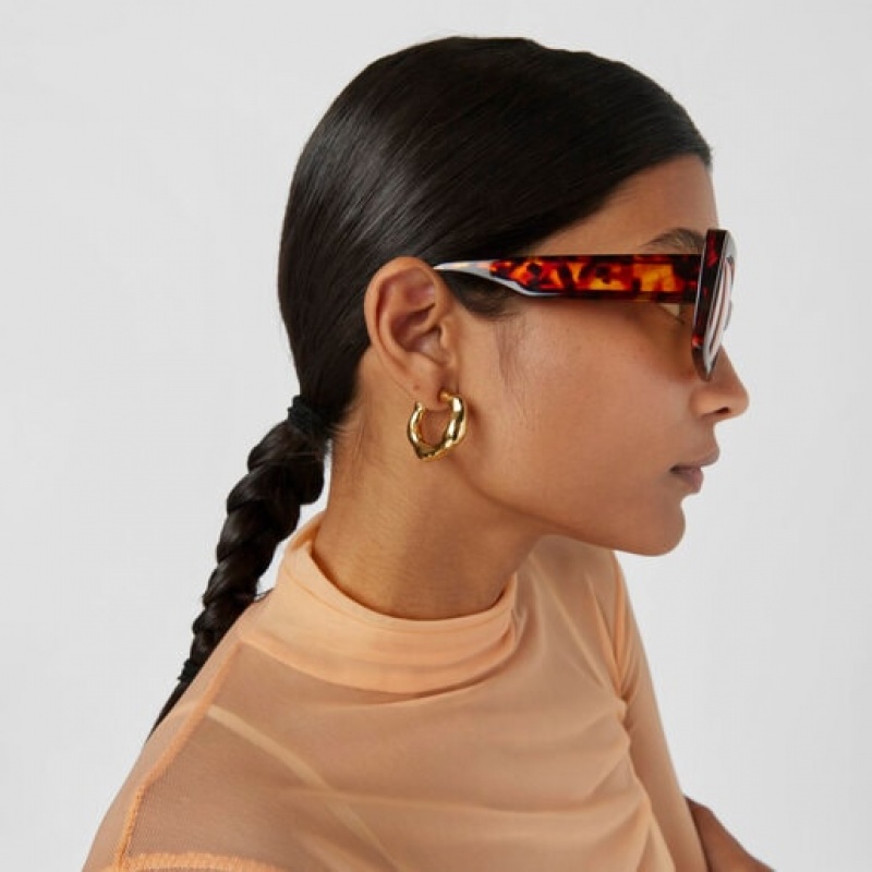 Tous Studs Sonnenbrille Braun | Österreich-LUHFWO296