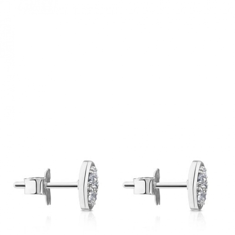 Tous Super Micro With Diamonds Ohrringe Silber | Österreich-QPDZAL297