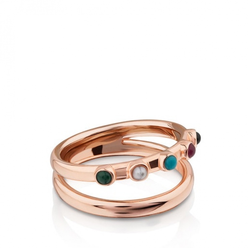 Tous Super Power With Gemstones Ring Rosa Gold | Österreich-TZANPD391