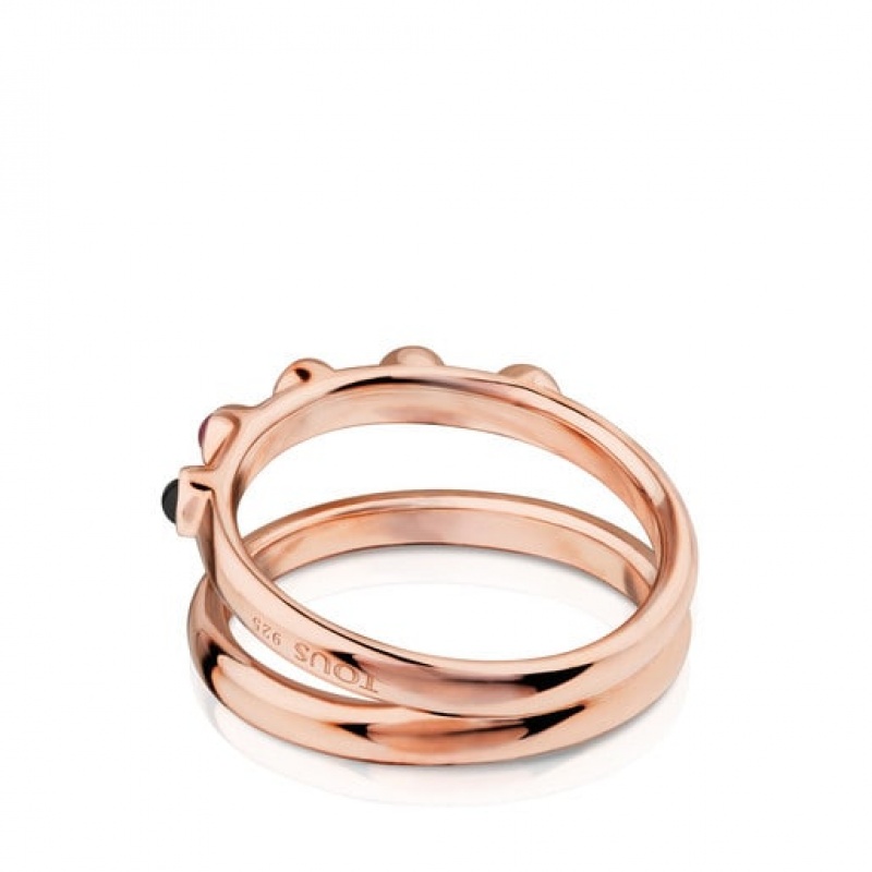 Tous Super Power With Gemstones Ring Rosa Gold | Österreich-TZANPD391