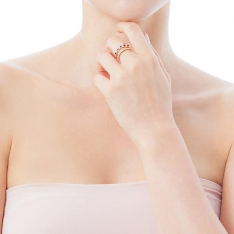 Tous Super Power With Gemstones Ring Rosa Gold | Österreich-TZANPD391