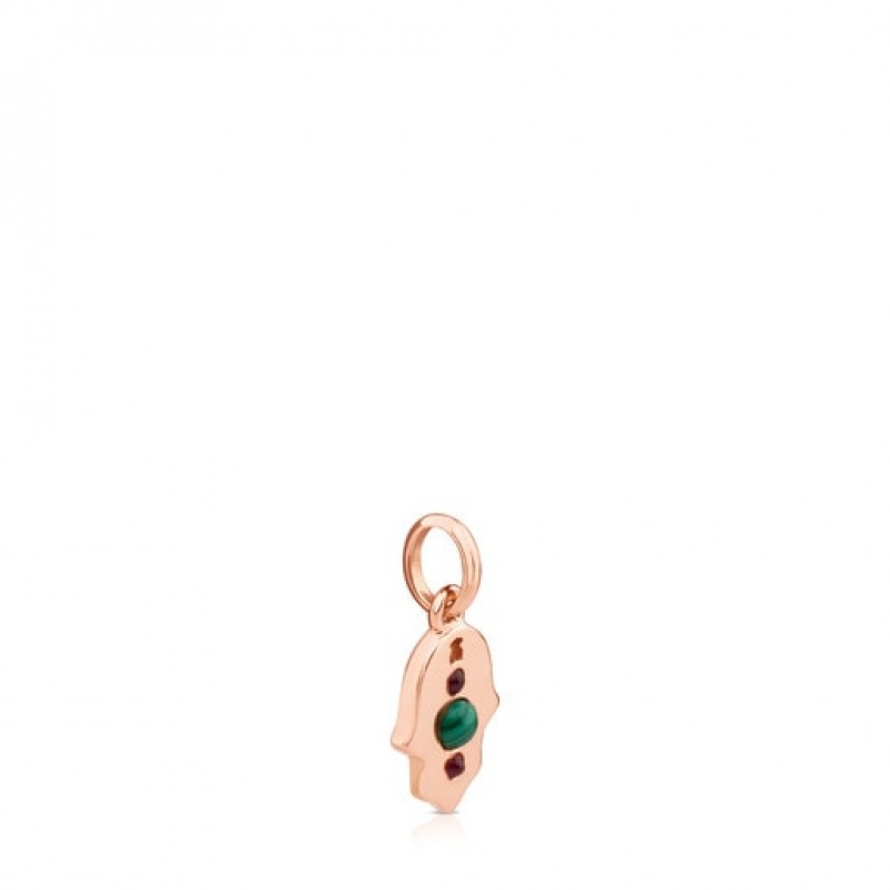 Tous Super Power With Malachite Anhänger Rosa Gold | Österreich-UVXAGS895