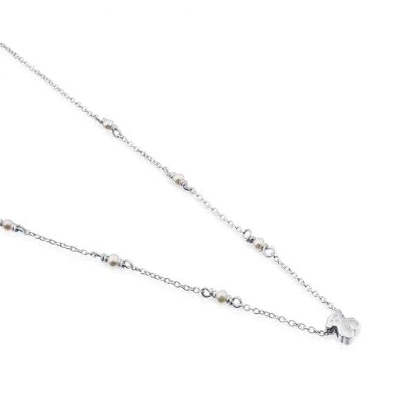 Tous Super Power With Pearls Halskette Silber | Österreich-BCFMRL914