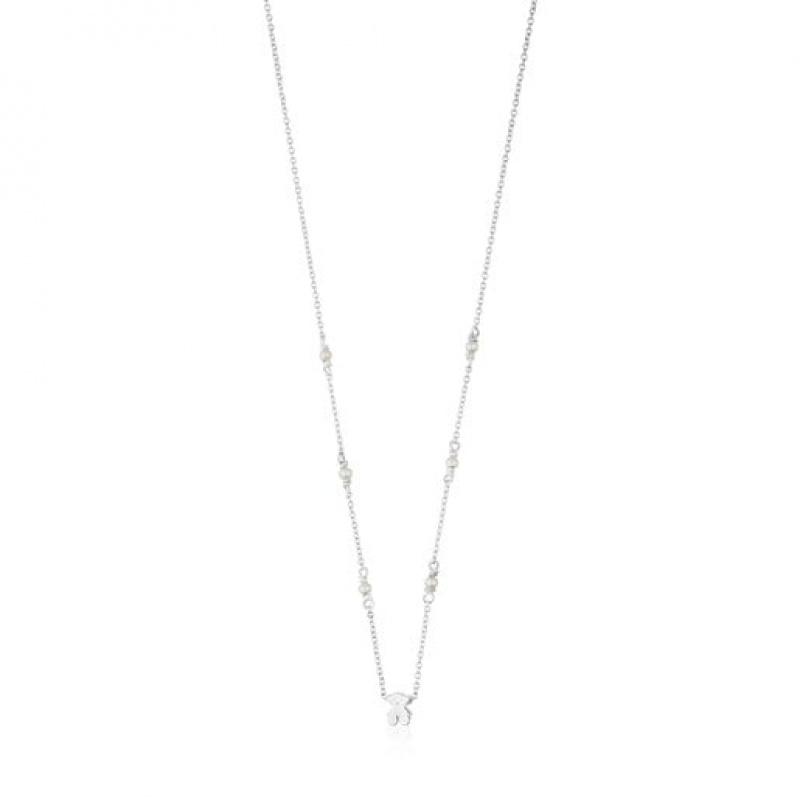 Tous Super Power With Pearls Halskette Silber | Österreich-BCFMRL914