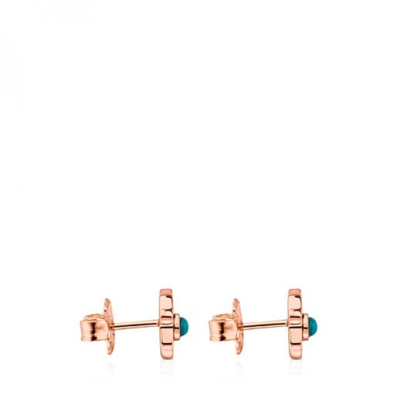 Tous Super Power With Turquoise Ohrringe Rosa Gold | Österreich-RNPLVY124