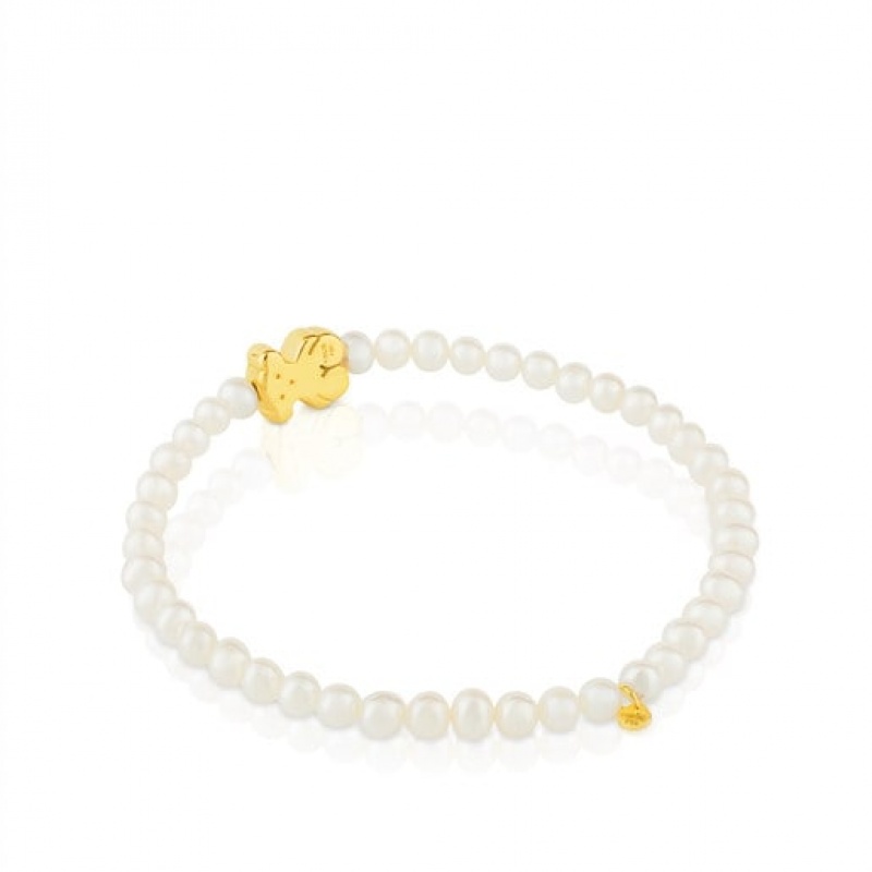 Tous Sweet Dolls Armband Weiß Gold | Österreich-BIOSRX069