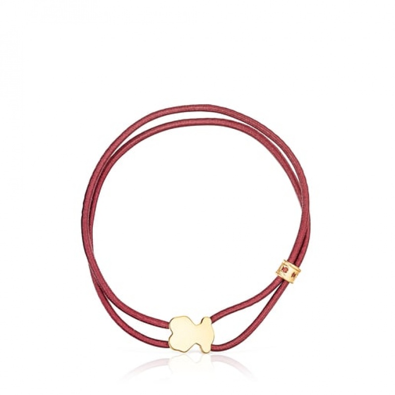 Tous Sweet Dolls Elastic Armband Bordeaux Gold | Österreich-NUDRMS678