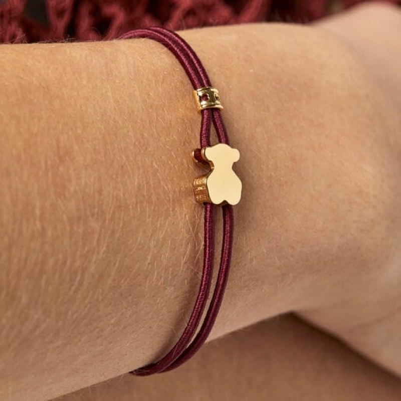 Tous Sweet Dolls Elastic Armband Bordeaux Gold | Österreich-NUDRMS678