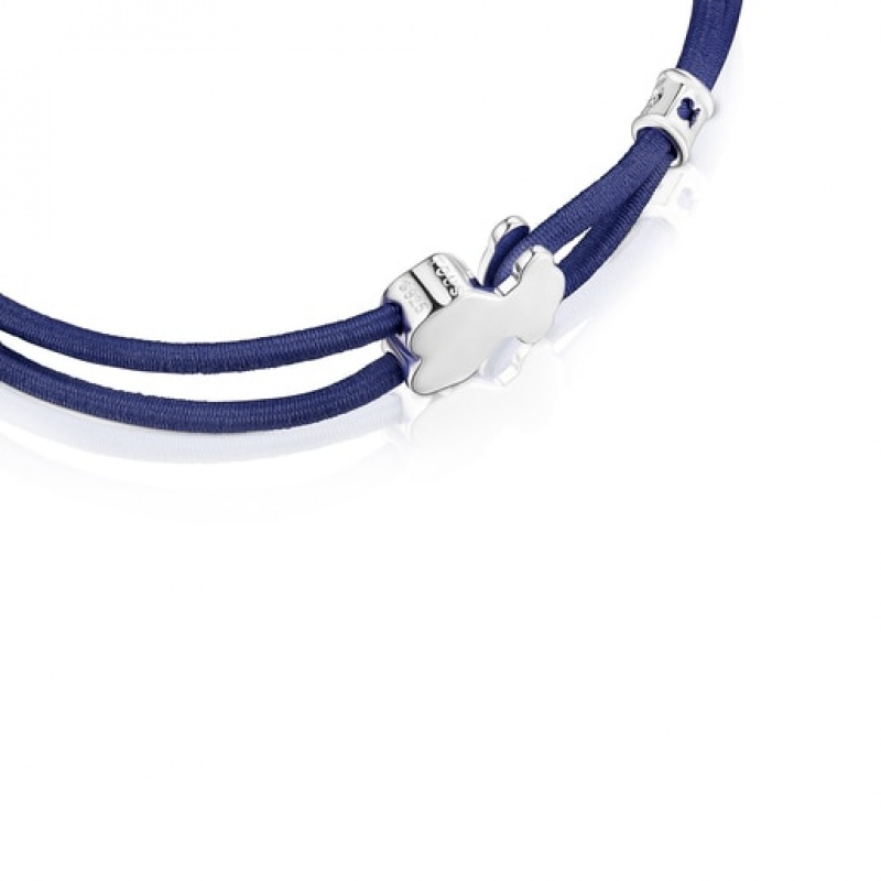 Tous Sweet Dolls Elastic Armband Navy Silber | Österreich-BIDOJE764