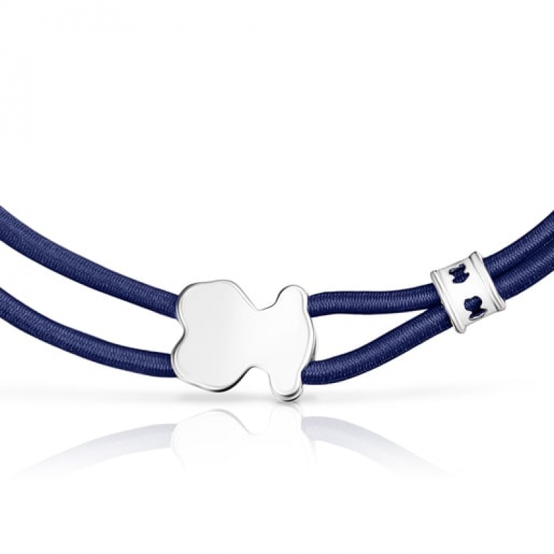 Tous Sweet Dolls Elastic Armband Navy Silber | Österreich-BIDOJE764