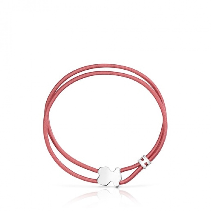 Tous Sweet Dolls Elastic Armband Rot Silber | Österreich-KMCIEW612