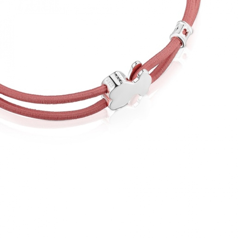 Tous Sweet Dolls Elastic Armband Rot Silber | Österreich-KMCIEW612