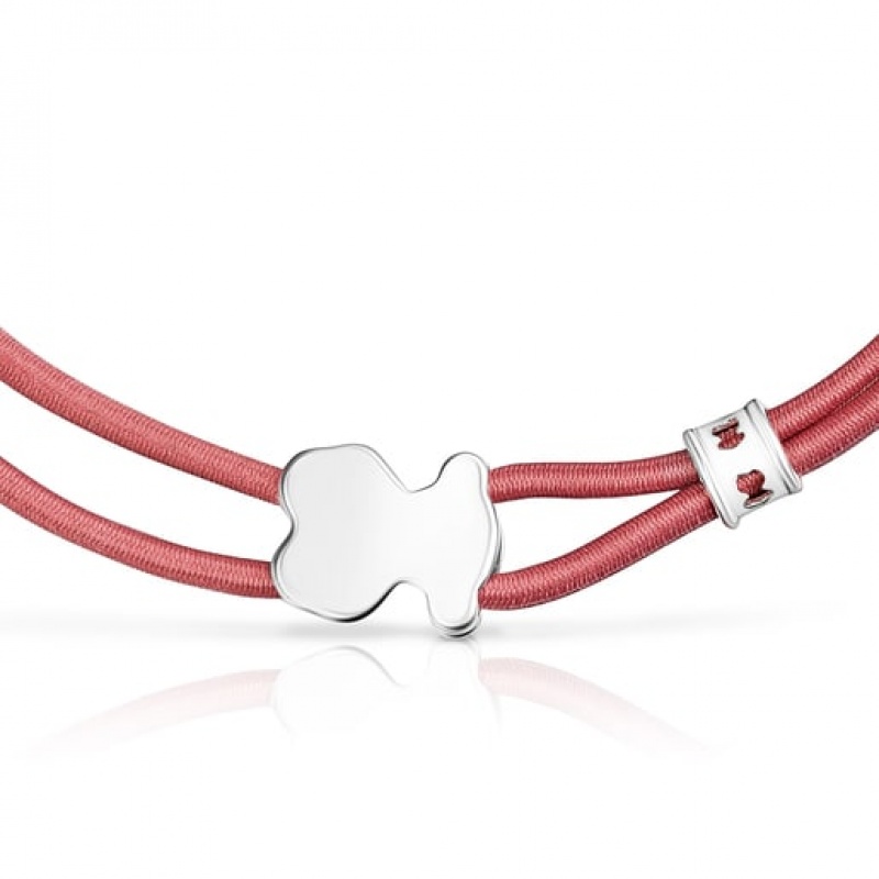 Tous Sweet Dolls Elastic Armband Rot Silber | Österreich-KMCIEW612