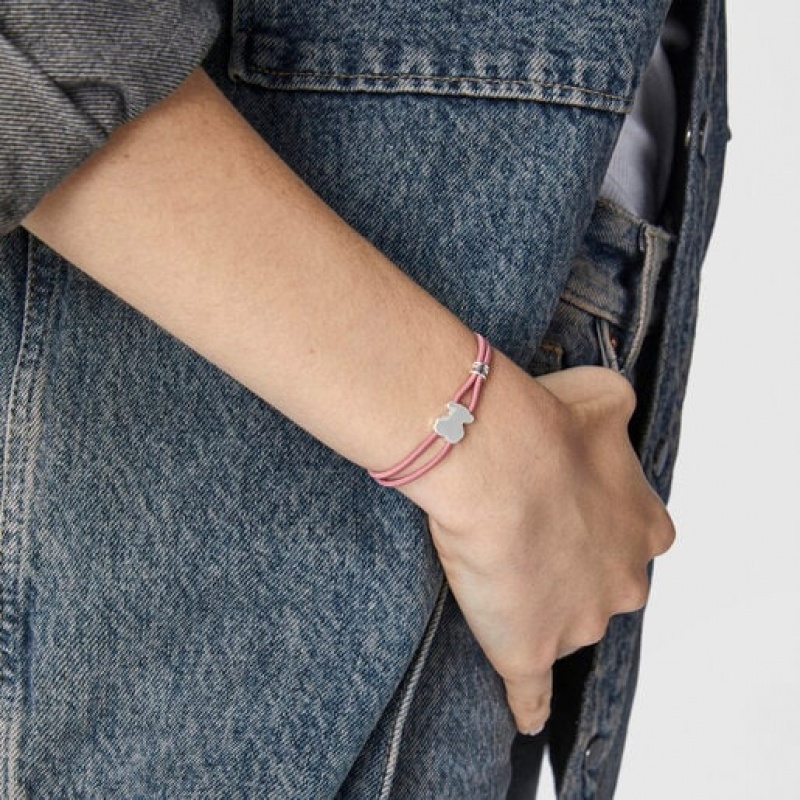 Tous Sweet Dolls Elastic Armband Rot Silber | Österreich-KMCIEW612