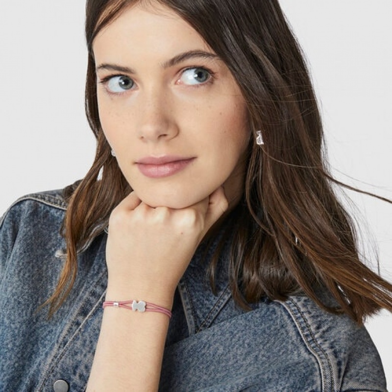 Tous Sweet Dolls Elastic Armband Rot Silber | Österreich-KMCIEW612
