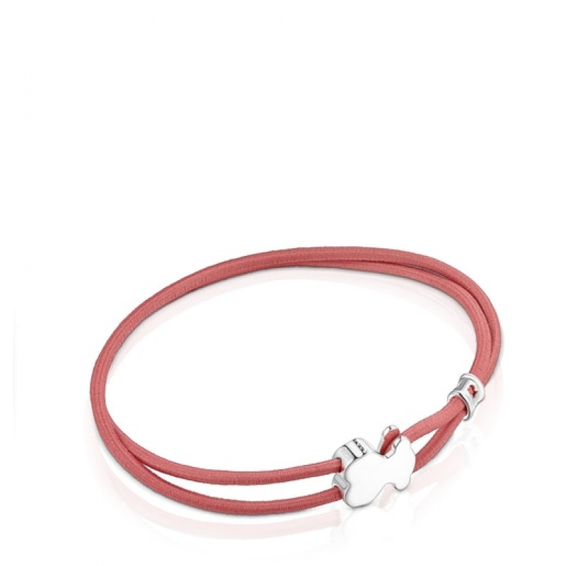 Tous Sweet Dolls Elastic Armband Rot Silber | Österreich-KMCIEW612