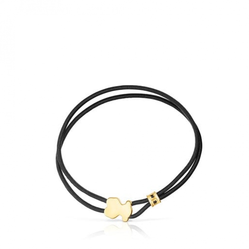 Tous Sweet Dolls Elastic Armband Schwarz Gold | Österreich-CNTIVB904