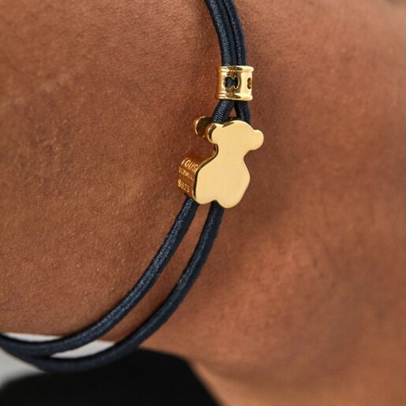Tous Sweet Dolls Elastic Armband Schwarz Gold | Österreich-UHYKDX197