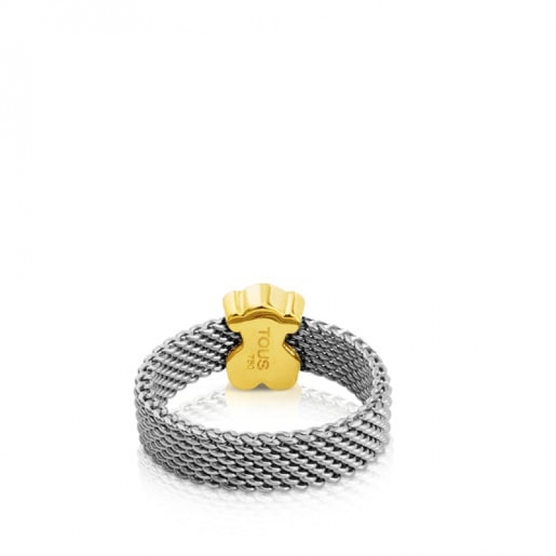 Tous Sweet Dolls Ring Silber Gold | Österreich-NFETHZ270