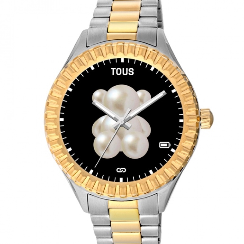 Tous T Bear Connect With Steel Steel Wristband Smartwatches Gold Silber | Österreich-PIAREW583