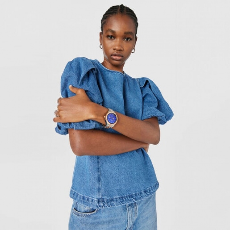 Tous T Bear Connect With Steel Steel Wristband Smartwatches Rosa Gold Silber | Österreich-TFSNJL524