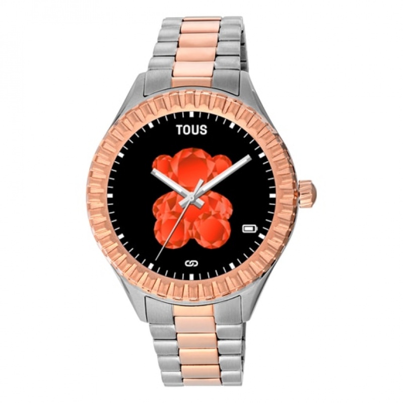 Tous T Bear Connect With Steel Steel Wristband Smartwatches Rosa Gold Silber | Österreich-TFSNJL524