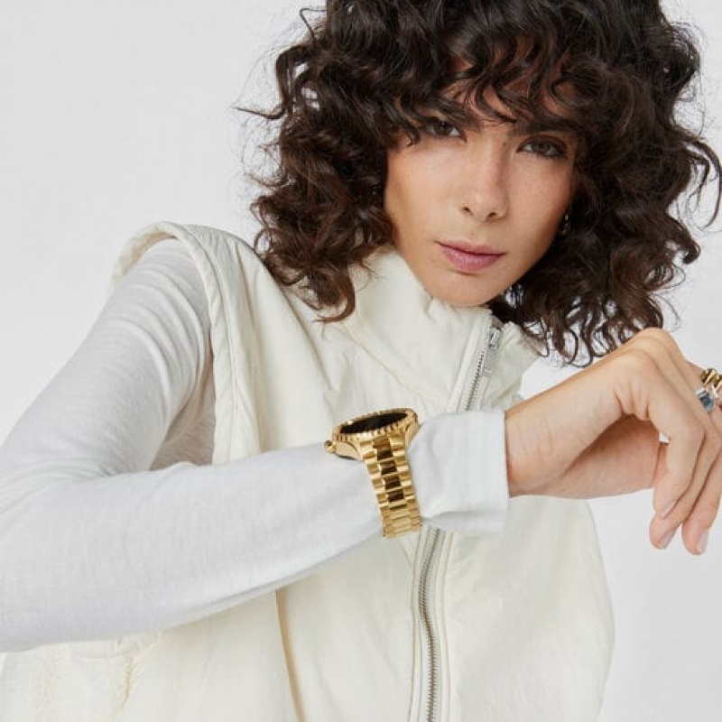 Tous T Bear Connect With Steel Wristband Smartwatches Gold Grün | Österreich-STKDWN491