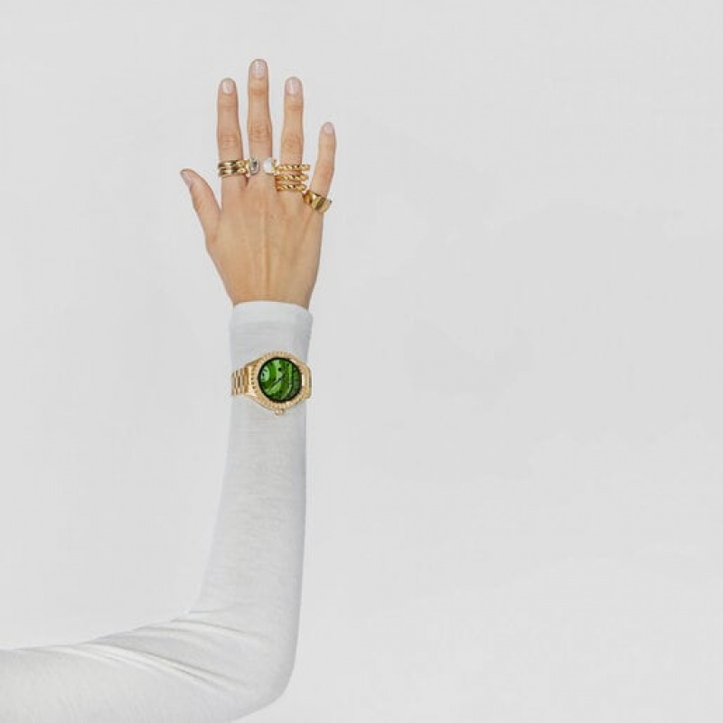 Tous T Bear Connect With Steel Wristband Smartwatches Gold Grün | Österreich-STKDWN491