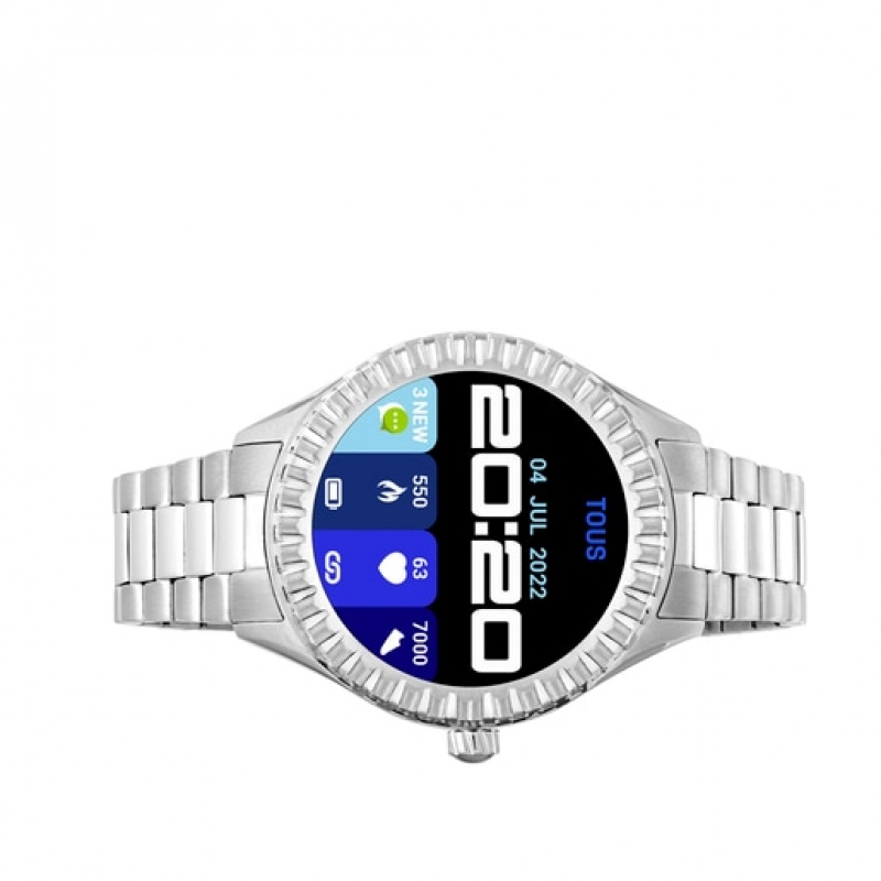 Tous T Bear Connect With Steel Wristband Smartwatches Silber | Österreich-VKOMRU897
