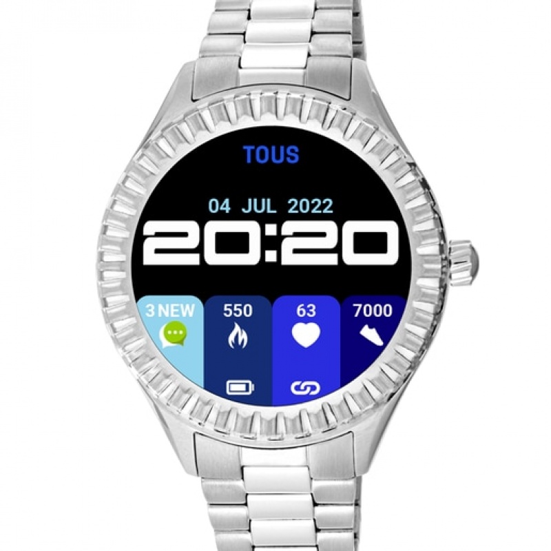 Tous T Bear Connect With Steel Wristband Smartwatches Silber | Österreich-VKOMRU897